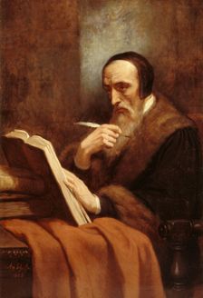 Portrait of Calvin, 1858. Creator: Ary Scheffer