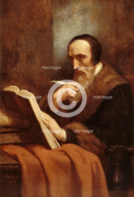Portrait of Calvin, 1858. Creator: Ary Scheffer.