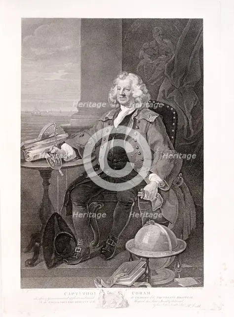 Portrait of Captain Thomas Coram, 18th century. Creator: Unknown.