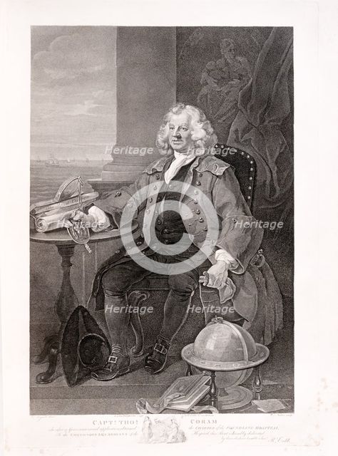 Portrait of Captain Thomas Coram, 18th century. Creator: Unknown.