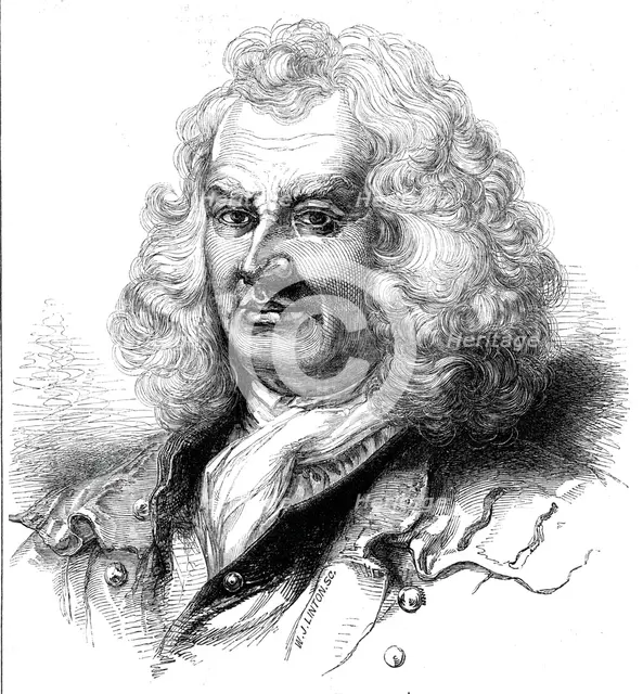 Portrait of Captain Coram, from Hogarth's picture, 1844. Creator: Unknown.
