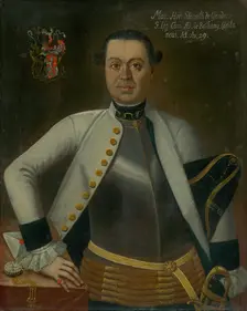 Portrait of Captain Marcus Horváth-Stancic, (Marek Horvath-Stansith), aged twenty-nine, c1763. Creator: Ján Gottlieb Kramer