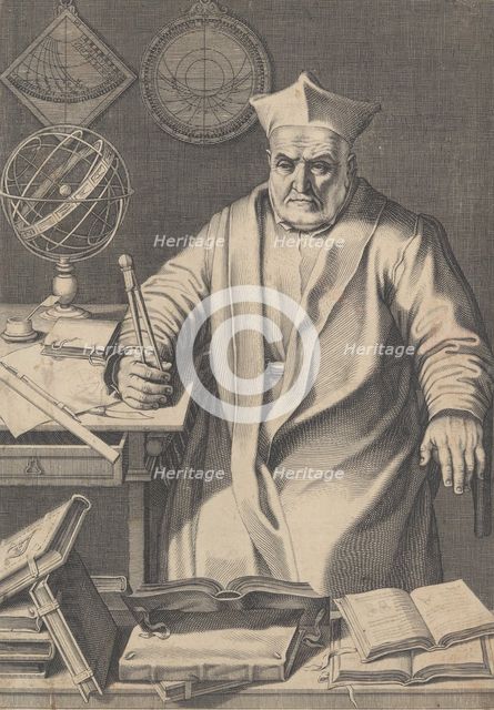 Portrait of Cardinal Christopher Clavius, 1606. Creator: Francesco Villamena.