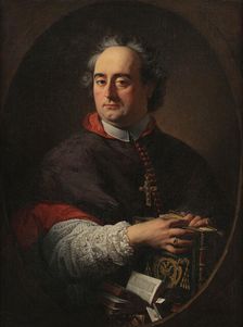 Portrait of Cardinal Benedetto Erba Odescalchi (1679-1740), Archbishop of Milan, c1720. Creator: Subleyras, Pierre (1699-1749)