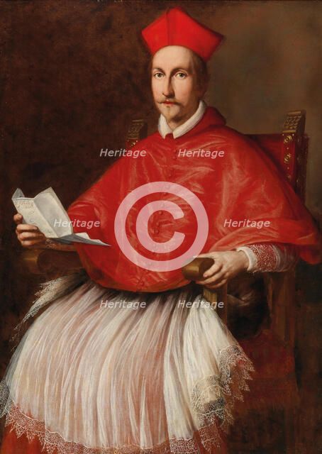 Portrait of Cardinal Francesco Barberini (1597-1679) , ca 1624. Creator: Leoni, Ottavio Maria (1578-1630).