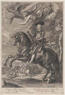 Portrait of Cardinal-Infante Ferdinand of Austria, on horseback, ca. 1640-53., ca. 1640-53. Creator: Paulus Pontius