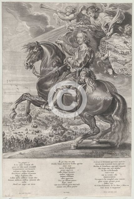 Portrait of Cardinal-Infante Ferdinand of Austria, on horseback, ca. 1630-54. Creator: Anton van der Does.