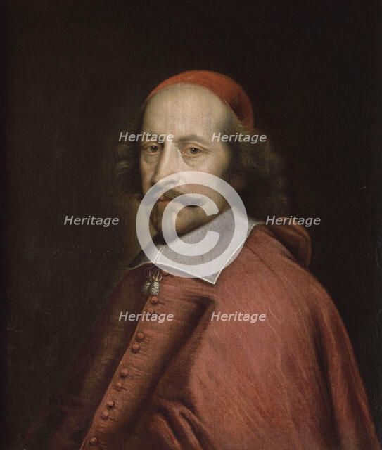 Portrait of Cardinal Mazarin, 1661. Artist: Mignard, Pierre (1612-1695)