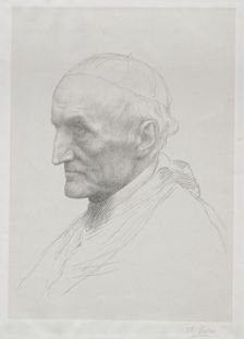 Portrait of Cardinal Manning (2nd Plate). Creator: Alphonse Legros (French, 1837-1911)