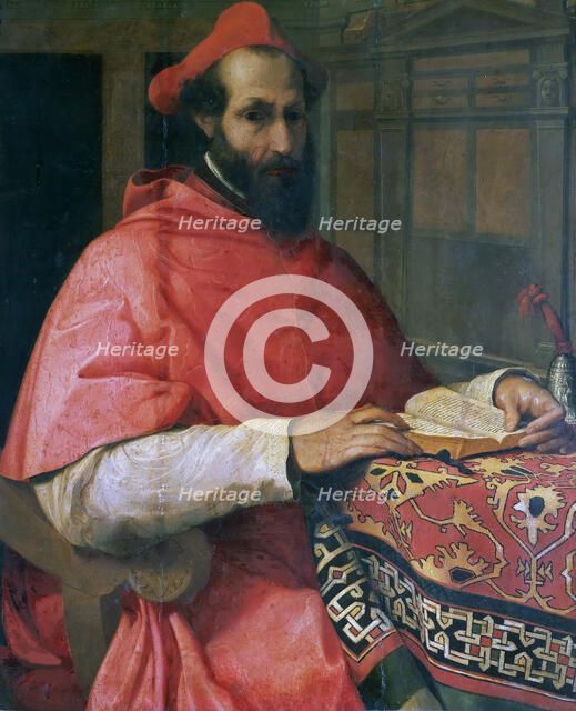 Portrait of Cardinal Marcello Cervini degli Spannocchi (1501?1555), Second Quarter of the 16th centu Creator: Jacopino del Conte (1510-1598).