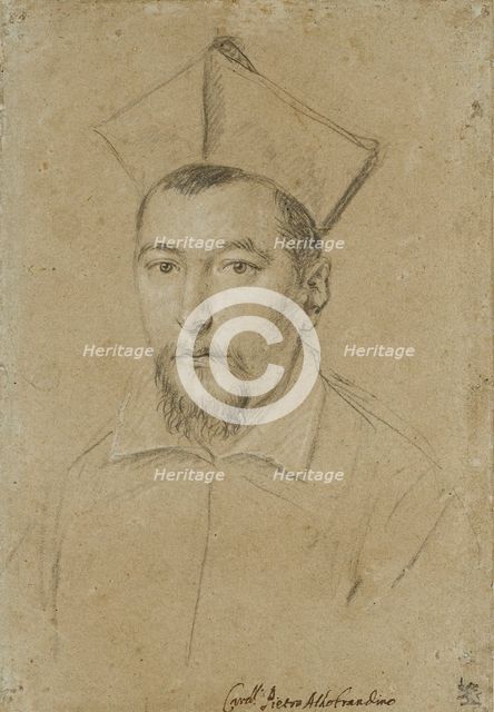 Portrait of Cardinal Pietro Aldobrandini, early 17th century. Artist: Ottavio Mario Leoni.