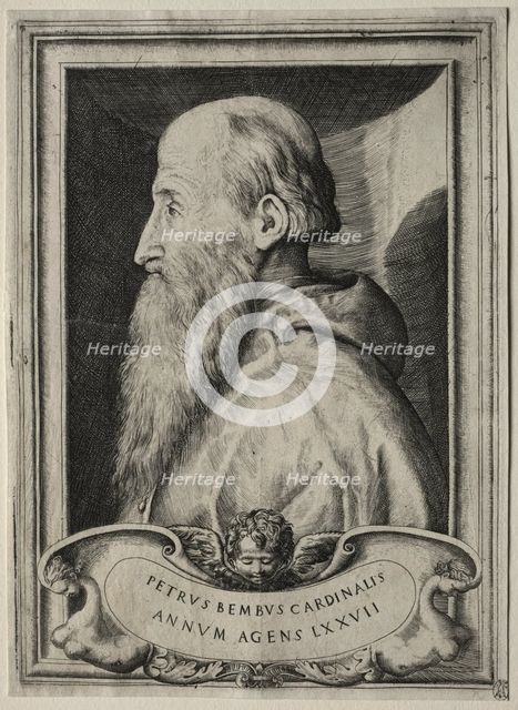 Portrait of Cardinal Pietro Bembo, 1547. Creator: Giulio Bonasone (Italian, c. 1510-aft 1576).