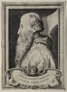 Portrait of Cardinal Pietro Bembo, 1547. Creator: Giulio Bonasone (Italian, c. 1510-aft 1576)