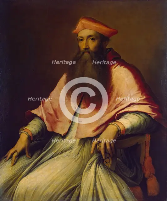 Portrait of Cardinal Reginald Pole, 1544. Creator: Sebastiano del Piombo.
