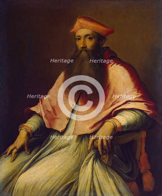 Portrait of Cardinal Reginald Pole, 1544. Creator: Sebastiano del Piombo.