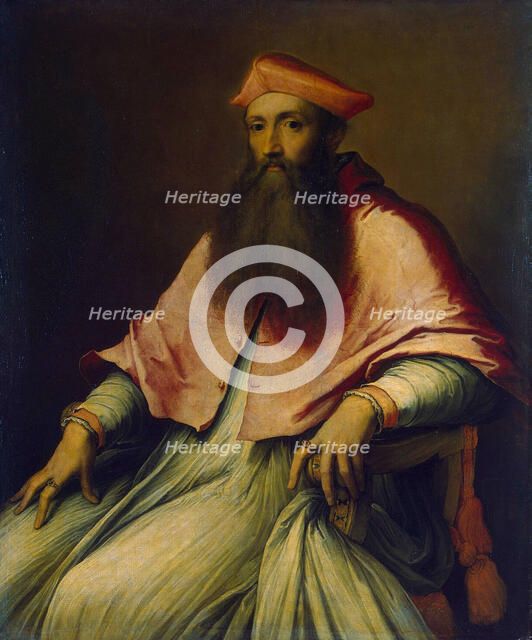 Portrait of Cardinal Reginald Pole', 1540s. Creator: Piombo, Sebastiano, del (1485-1547).