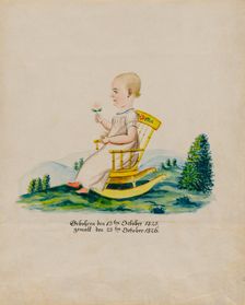 Portrait of Carolina Musser, 1826. Creator: Jacob Maentel
