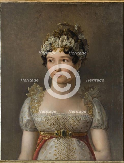 Portrait of Caroline Bonaparte (1782-1839), Princesse Française, Grand Duchess of Berg and Cleves, Q