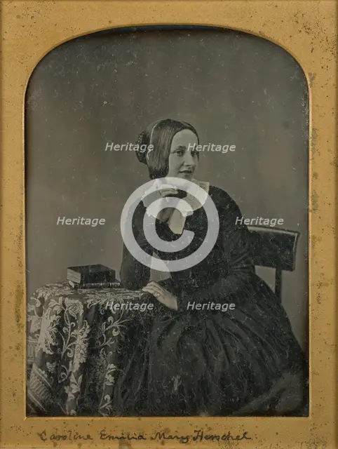 Portrait of Caroline Emilia Mary Herschel, about 1853. Creator: John Jabez Edwin Mayall.