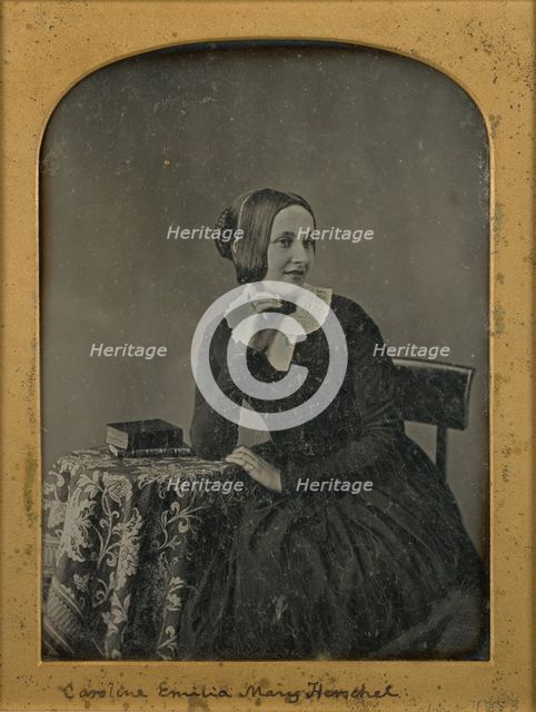 Portrait of Caroline Emilia Mary Herschel, about 1853. Creator: John Jabez Edwin Mayall.