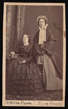 Portrait of Caroline Henry (1839-1920) and Mary Anna Henry (1834-1903), Circa 1860s. Creator: Unknown