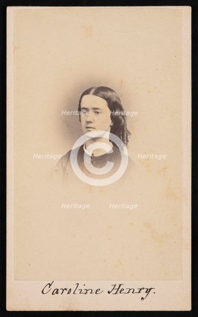 Portrait of Caroline Henry (1839-1920), Between 1860 and 1869. Creator: Robert Addis;RW Addis;Addis, Robert.