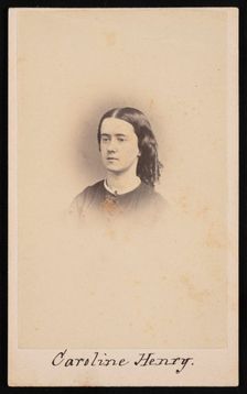 Portrait of Caroline Henry (1839-1920), Between 1860 and 1869. Creator: Robert Addis;RW Addis;Addis, Robert