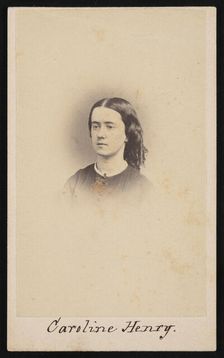 Portrait of Caroline Henry (1839-1920), Between 1860 and 1869. Creator: Robert Addis;RW Addis;Addis, Robert