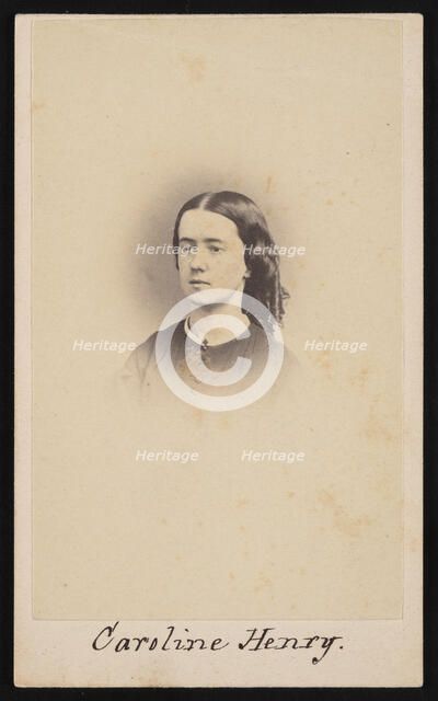 Portrait of Caroline Henry (1839-1920), Between 1860 and 1869. Creator: Robert Addis;RW Addis;Addis, Robert.