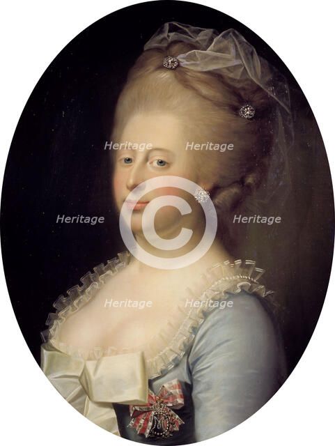 Portrait of Caroline Matilda of Great Britain (1751-1775), Queen of Denmark, 1771. Creator: Juel, Jens (1745-1802).