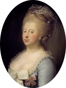 Portrait of Caroline Matilda of Great Britain (1751-1775), Queen of Denmark, 1771. Creator: Juel, Jens (1745-1802)