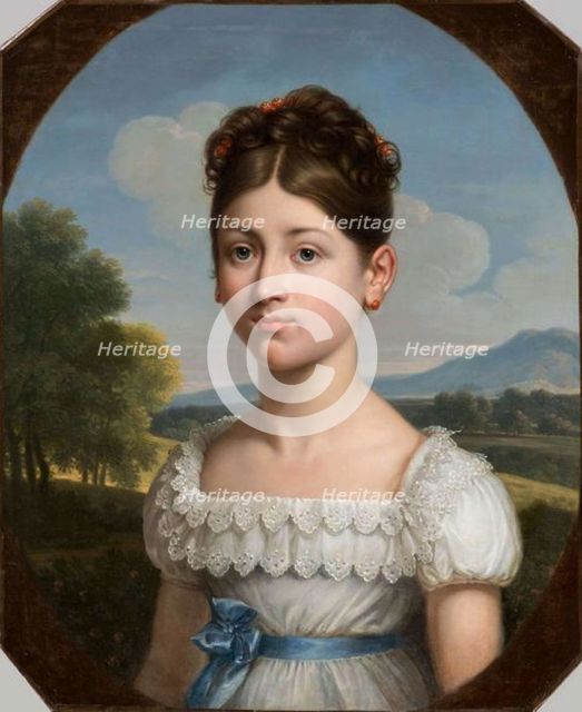 Portrait of Caroline Scitivaux (1800-1882), c. 1810. Creator: Fabre, François-Xavier Pascal, Baron (1766-1837).