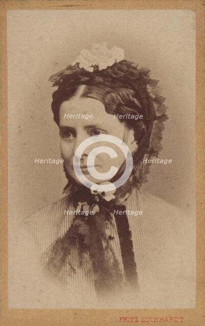 Portrait of Caroline Strauss, née Pruckmayer (1831-1900), c. 1875. Creator: Luckhardt, Fritz (1843-1894).