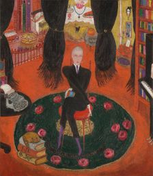 Portrait of Carl Van Vechten (1880-1964), 1922. Creator: Stettheimer, Florine (1871-1944)