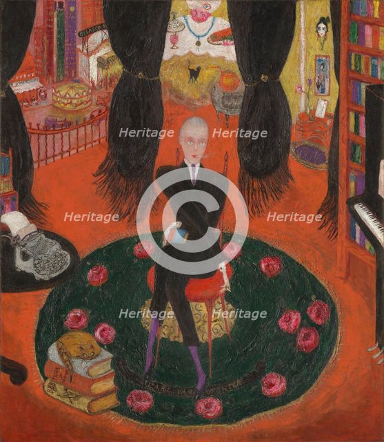 Portrait of Carl Van Vechten (1880-1964), 1922. Creator: Stettheimer, Florine (1871-1944).