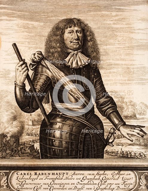 Portrait of Carl von Rabenhaupt (1602-1675) (From: Schauplatz des Krieges), 1675. Creator: Anonymous.