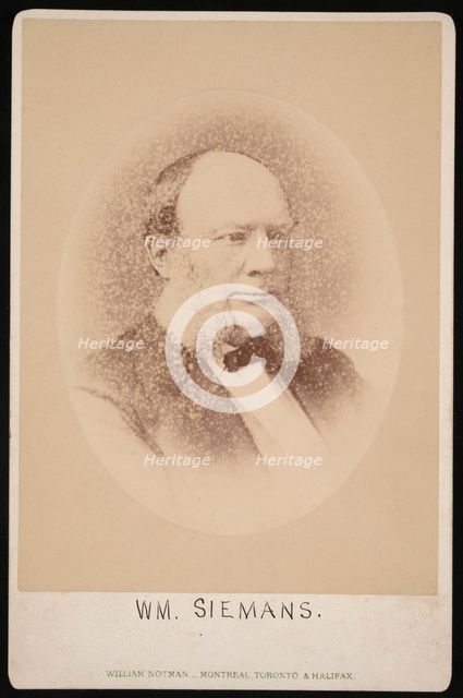 Portrait of Carl Wilhelm Siemens (1823-1883), Before 1876. Creator: William Notman.