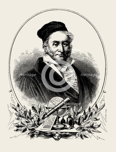 Portrait of Carl Friedrich Gauss (1777-1855). Creator: Ritmüller, Eduard (1805-1869).