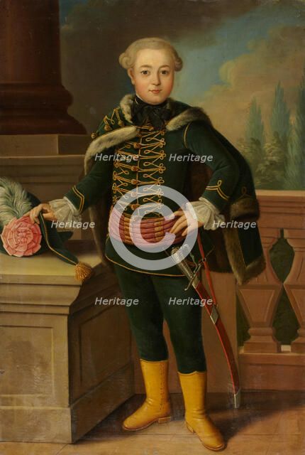 Portrait of Carl Justinian von Holzhausen (1750-1793), c1758-1759. Creator: Anton Tischbein?.