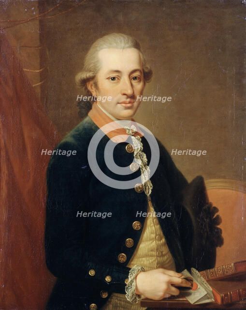 Portrait of Carl Justinian von Holzhausen, 1781. Creator: Johann Wilhelm Hoffnas.