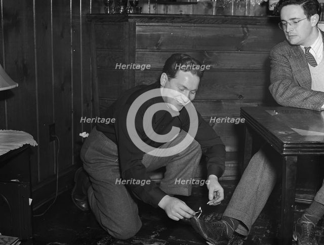 Portrait of Carl Mirman and William P. Gottlieb, Washington, D.C., ca. Dec. 1941. Creator: Delia Potofsky Gottlieb.