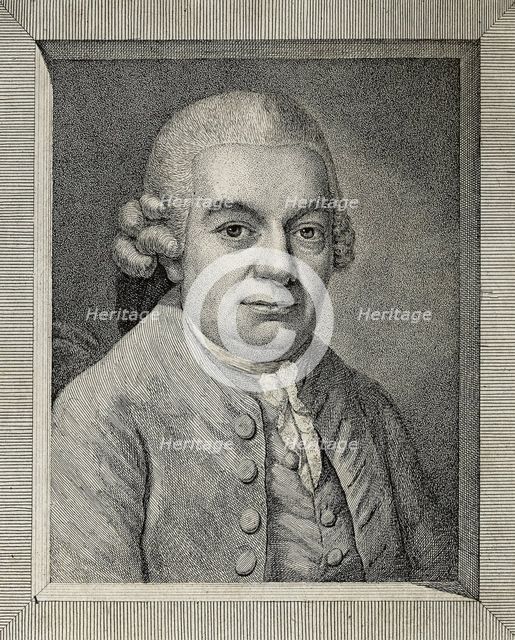 Portrait of Carl Philipp Emanuel Bach (1714-1788), 18th century.