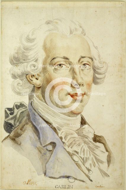 Portrait of Carlo Antonio Bertinazzi (1710-1783), 1740s. Creator: Allou, Gilles (1670-1751).