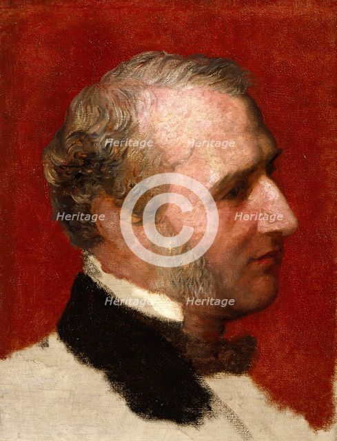 Portrait of Carlo, Baron Marochetti, R.A., late 1840s-early 1850s. Creator: George Frederick Watts.