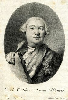 Portrait of Carlo Goldoni (1707-1793). Creator: Pitteri, Giovanni Marco (1703-1767)