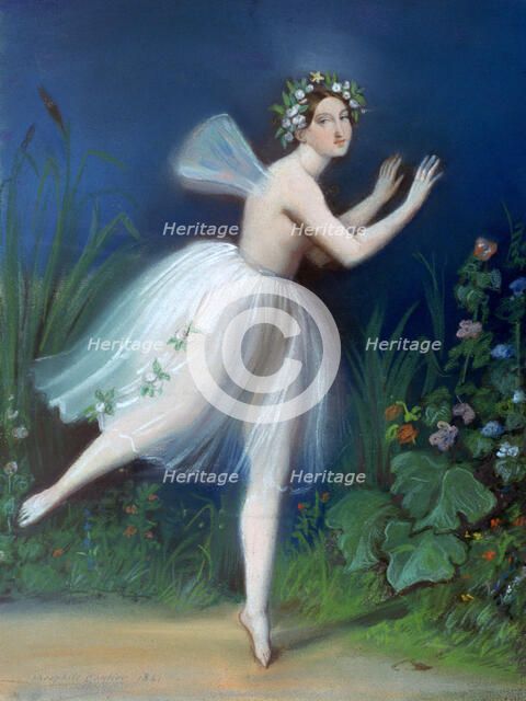 'Portrait of Carlotta Grisi in Giselle', 1841. Artist: Theophile Gautier