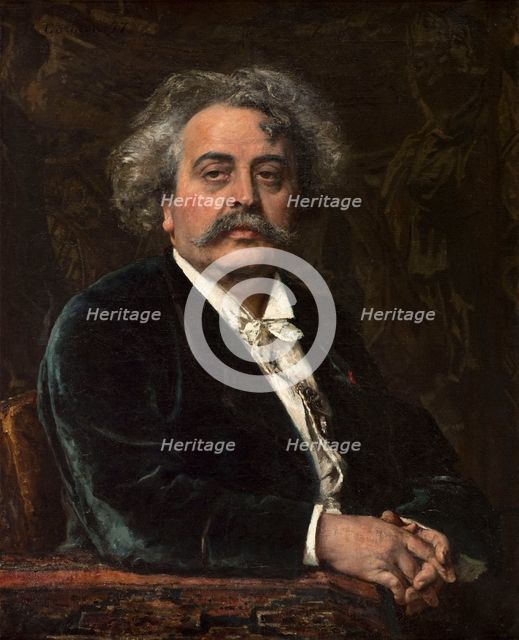 Portrait of Carrier-Belleuse, 1877. Creator: Fernand Cormon.