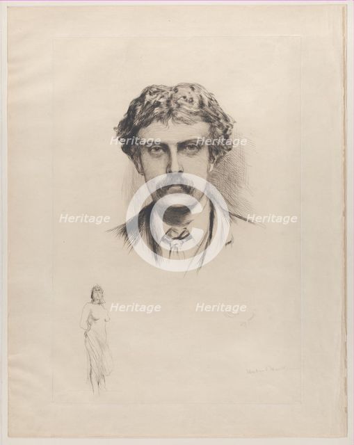 Portrait of Cecil Lawson, 1882. Creator: Hubert von Herkomer.
