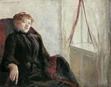 Portrait of Cecilie Thoresen Krog, 1885. Creator: Kalle Lochen