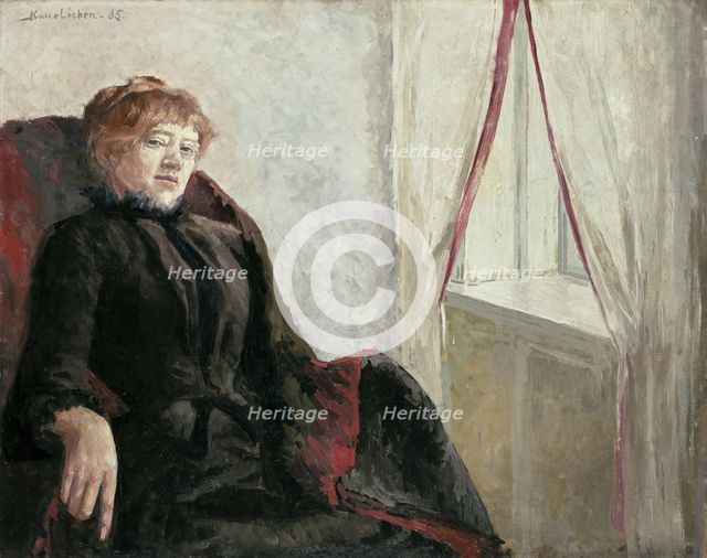 Portrait of Cecilie Thoresen Krog, 1885. Creator: Kalle Lochen.